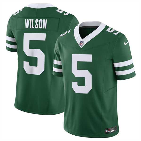 Men & Women & Youth New York Jets #5 Garrett Wilson Green 2024 F.U.S.E. Vapor Limited Football Stitched Jersey->->NFL Jersey